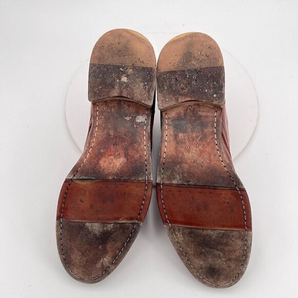 Johnston & Murphy Est. 1850 Men Sz 11 Brown Leather Plain Toe Chukka Ankle Boot - Picture 11 of 16